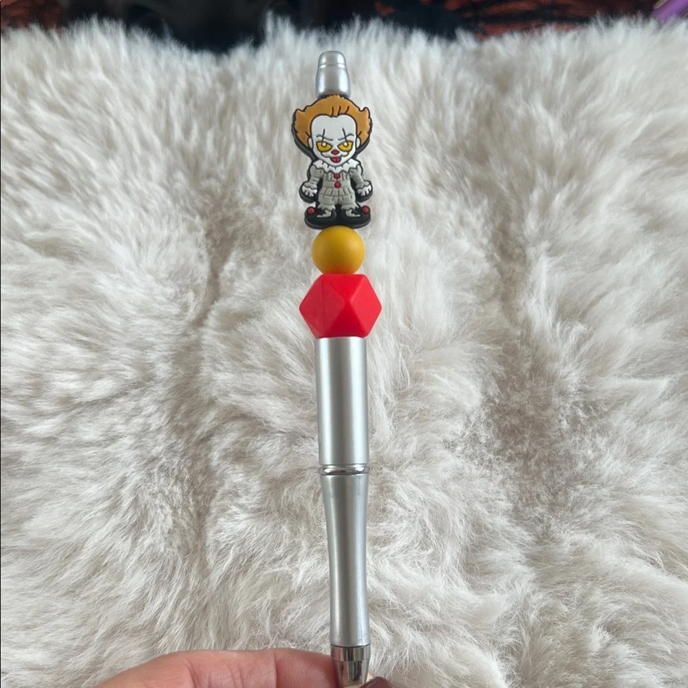 Silver Pen with Pennywise and Red and Yellow Beads